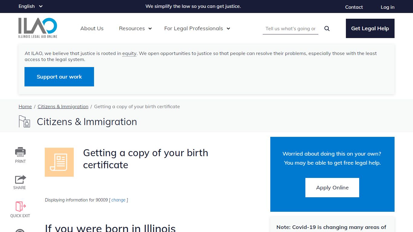 Getting a copy of your birth certificate - Illinois Legal Aid